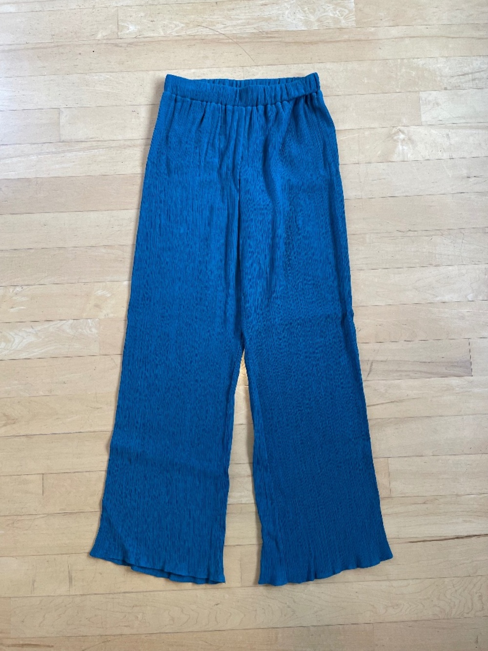 Hatch Maternity Blue Crinkle Pants